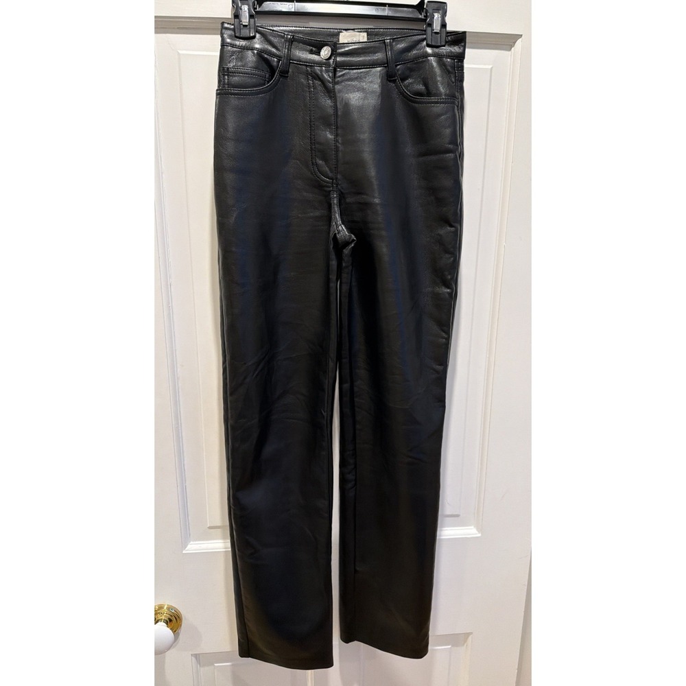 Aritzia Wilfred Rebel High Waisted Vegan Leather Pants Black Size 0